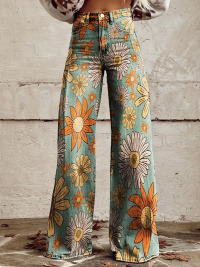 Adela® | Pantalón Palazzo Floral de Verano