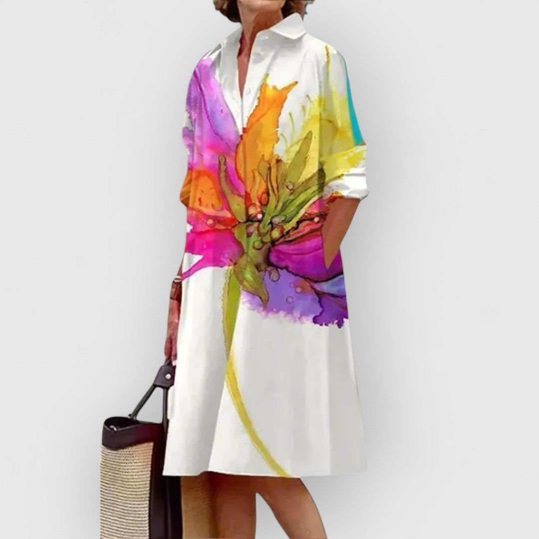 Hortensia® | Vestido blanco con flores