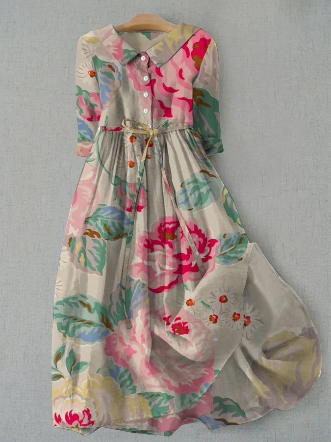 Clotilde® | Vestido Corto de Manga Corta Floral Elegante