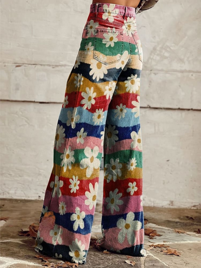 Braulia® | Pantalones Retro de Flores