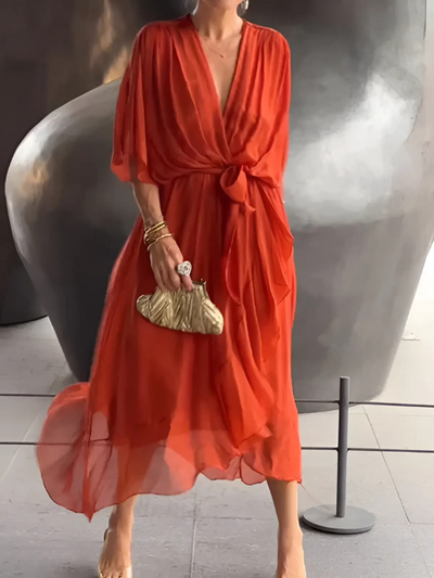 Marisol® | Vestido Midi Envoltura Atemporal