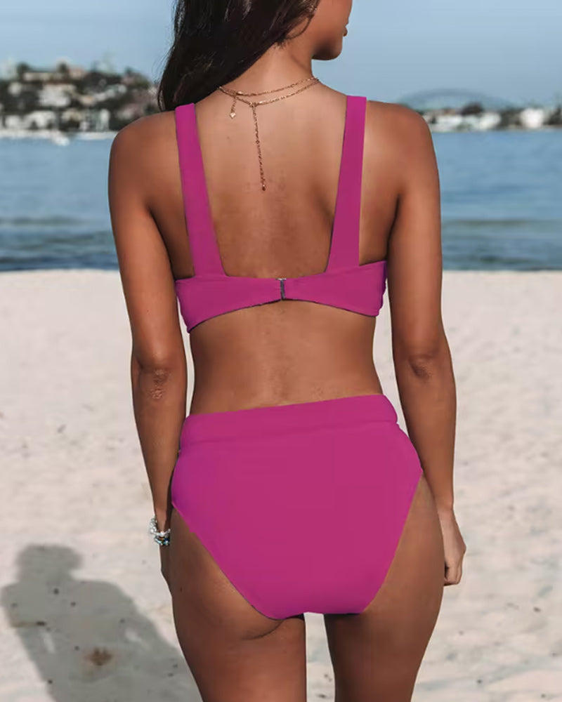 Josefine® | Traje de baño con cintura alta en diseño monocromático