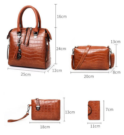 Valentina® | JUEGO DE BOLSOS DE CUERO DE 4 PIEZAS