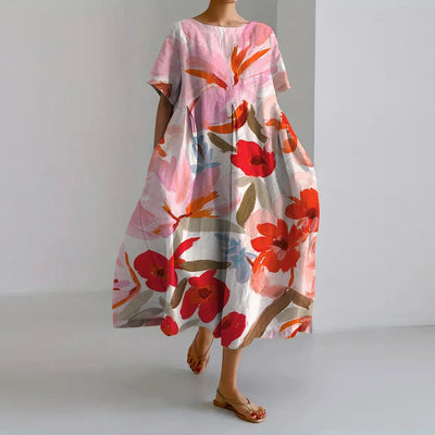 Paloma® | VESTIDO DE IMPRESIÓN FLORAL CON ESCOTE EN V
