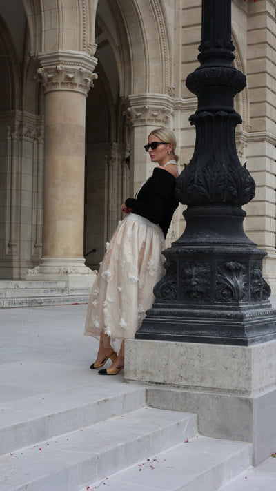 Edelmira® | Falda Midi Blanca