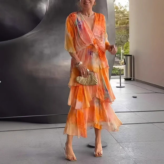 Cayetana® | Vestido Floral en Capas