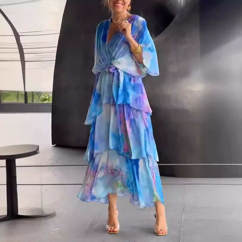 Cayetana® | Vestido Floral en Capas