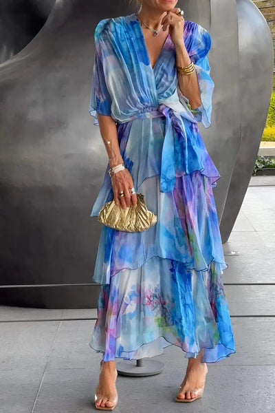 Cayetana® | Vestido Floral en Capas