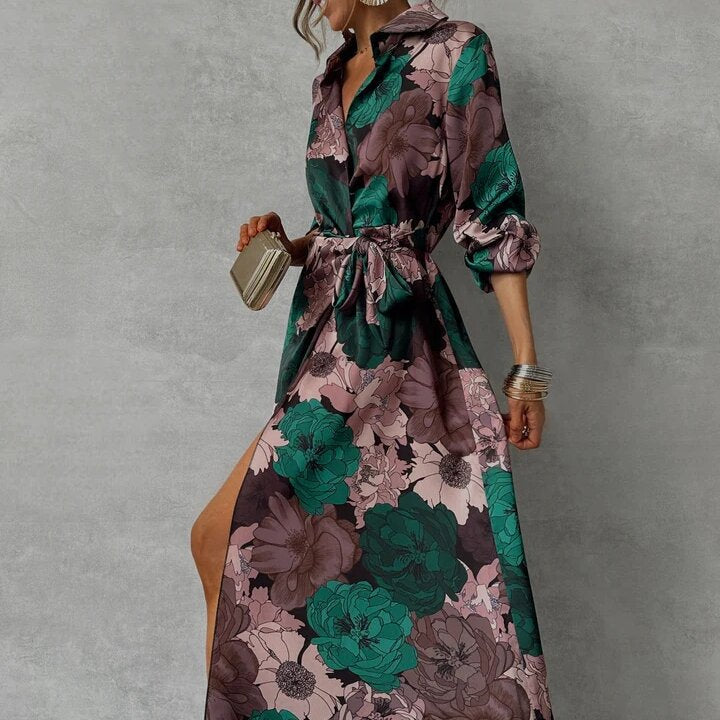 Ciriaca® | Vestido V-neck Floral Elegance