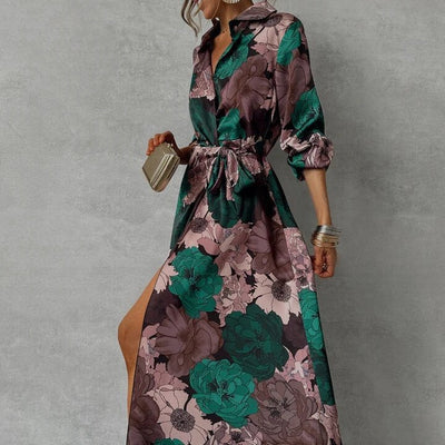 Ciriaca® | Vestido V-neck Floral Elegance