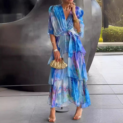 Cayetana® | Vestido Floral en Capas
