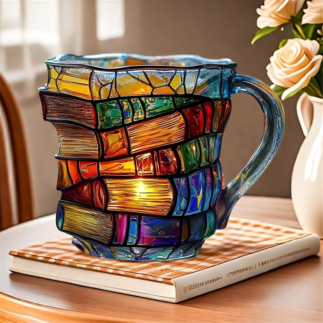 Taza con libro | Taza con libro pintado