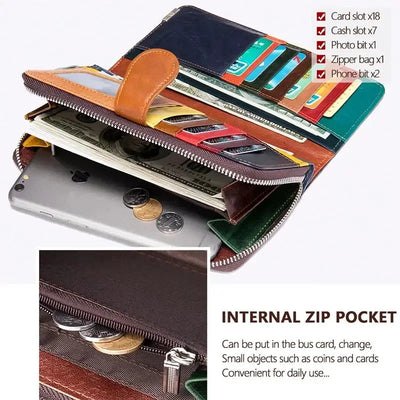 Elisee® | cartera de mujer de piel vintage
