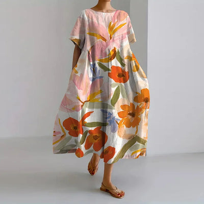 Paloma® | VESTIDO DE IMPRESIÓN FLORAL CON ESCOTE EN V