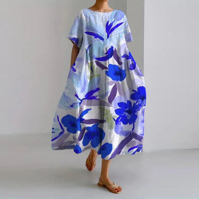 Paloma® | VESTIDO DE IMPRESIÓN FLORAL CON ESCOTE EN V