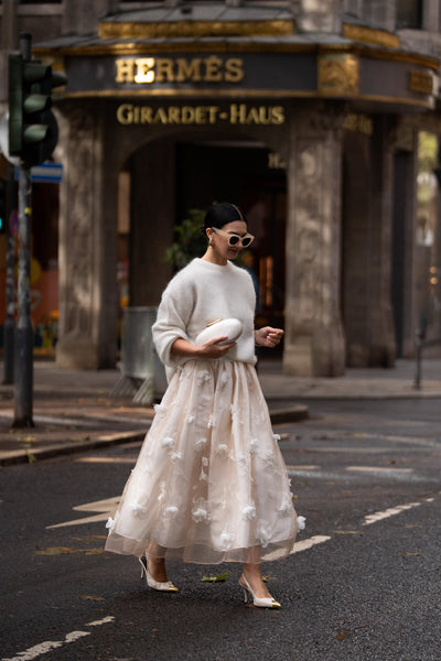 Edelmira® | Falda Midi Blanca