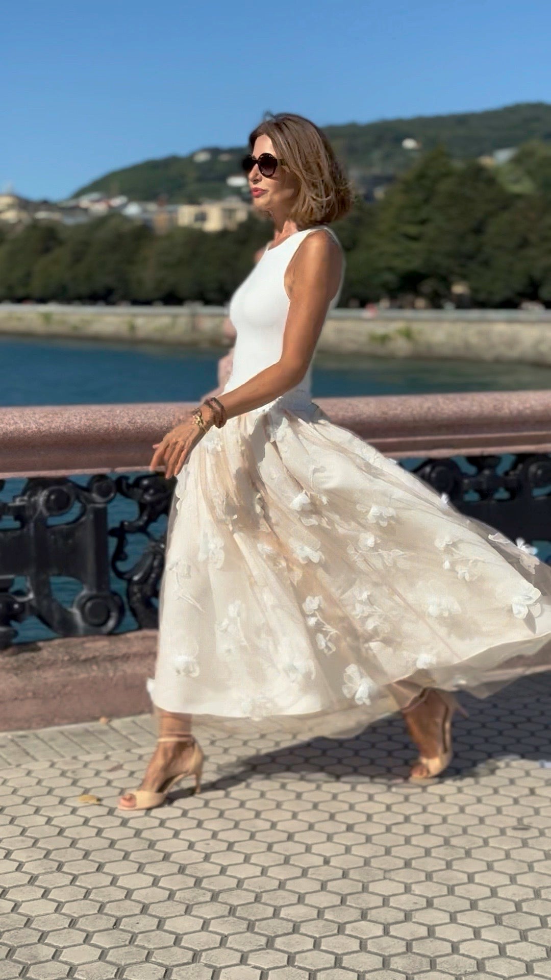 Edelmira® | Falda Midi Blanca