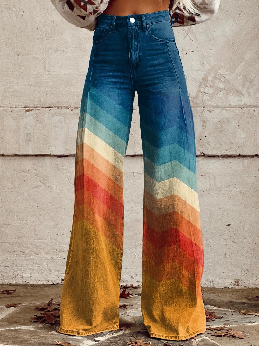 Agustina® | Pantalones Retro Zigzag