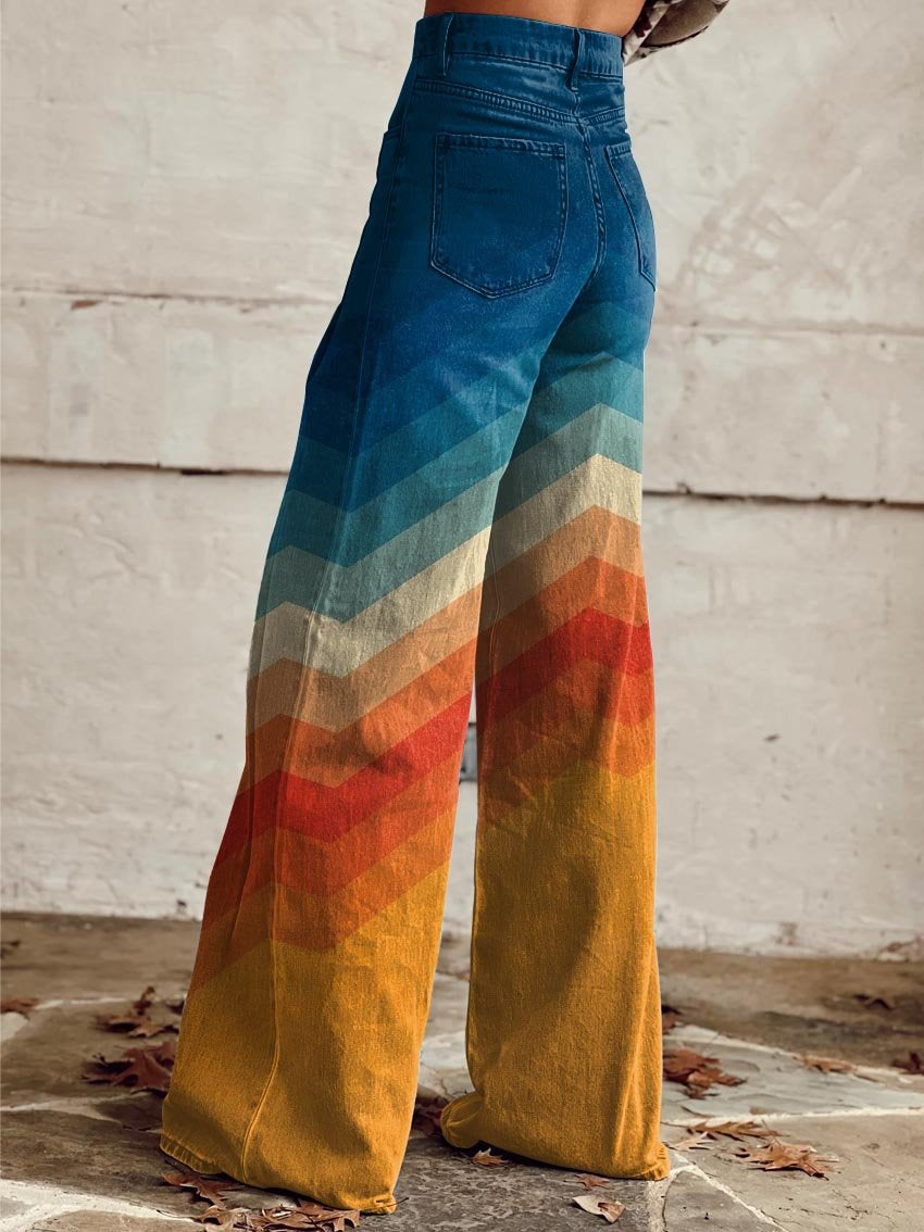 Agustina® | Pantalones Retro Zigzag