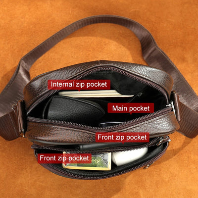 FRANCO | bandolera de piel para hombre cómoda